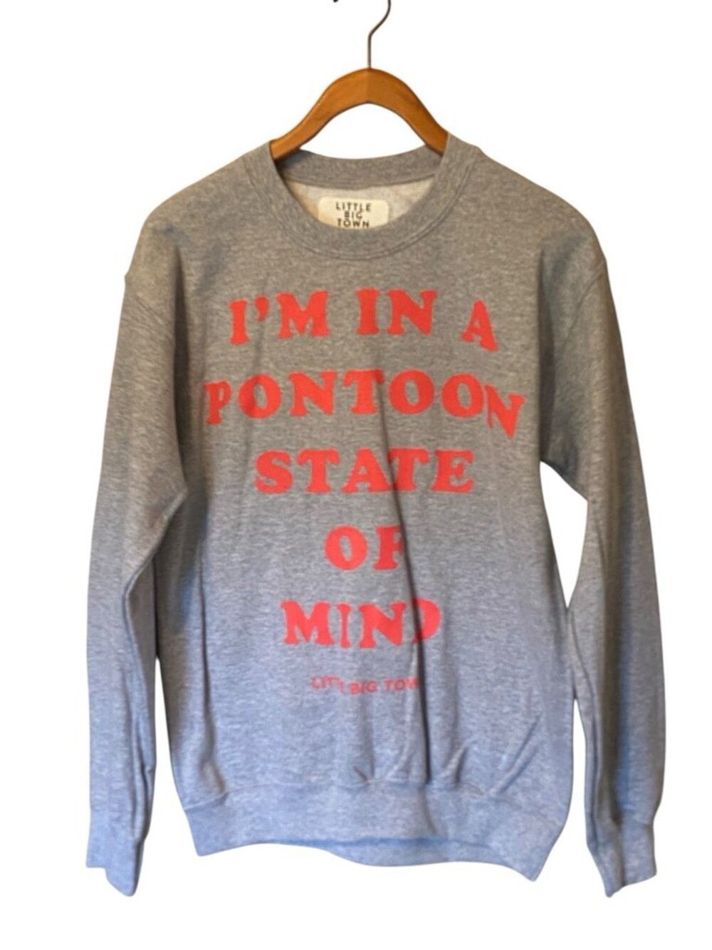 Little Big Town Pontoon State of Mind Sweatshirt Women's Small Gray NWOT